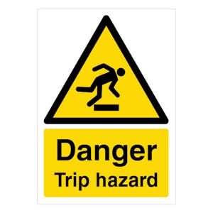 Danger Trip Hazard - A4