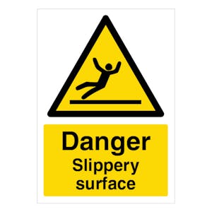Danger Slippery Surface - A4