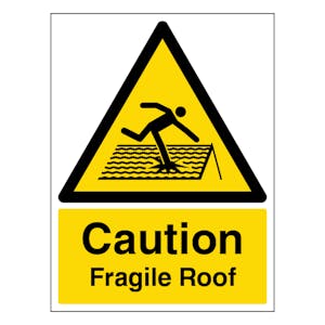 Caution Fragile Roof - Portrait