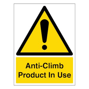 Anti-Climb Product In Use - Portrait