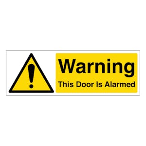 Warning This Door Is Alarmed - Landscape