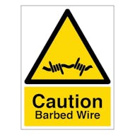 Caution Barbed Wire - Portrait