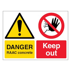 Danger RAAC Concrete Keep Out - Landscape
