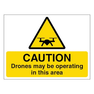 Caution Drones May Be Operating In This Area - Landscape