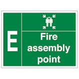 Fire Assembly Point with Family and Letter E