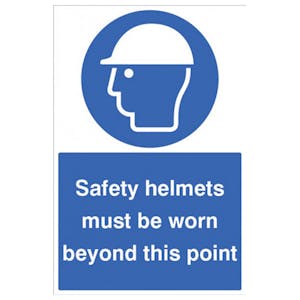 Safety Helmets Must Be Worn Beyond This Point