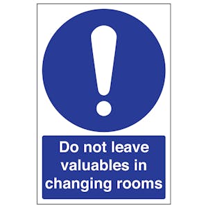 Do Not Leave Valuables In Changing Rooms