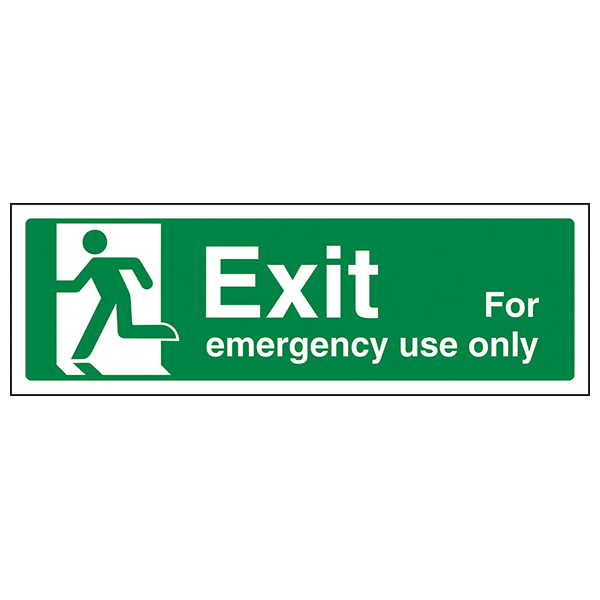 Exit For Emergency Use Only Left - Landscape | Eureka Direct