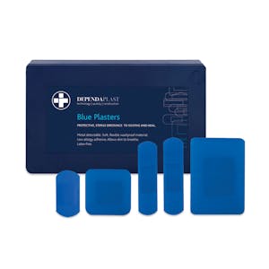 Blue Plasters in Plastic Cases