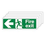 5-Pack Fire Safety Signs 