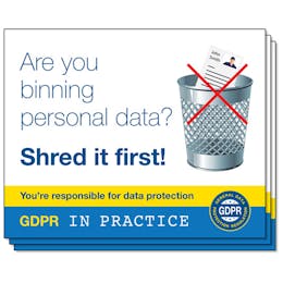 GDPR In Practice Stickers - For Bins