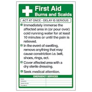 First Aid Burns and Scalds