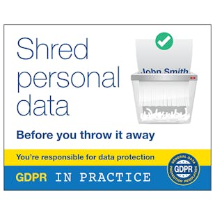 GDPR Sticker - Shred Personal Data