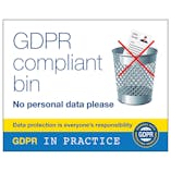 GDPR Sticker - GDPR Compliant Bin - No Personal Data