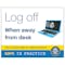 GDPR Sticker - Log Off When Away From Desk