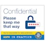 GDPR Sticker - Confidential Keep Me That Way