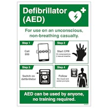 Defibrillator AED Poster