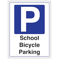 School Bicycle Parking Sign