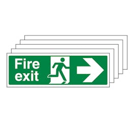 5-Pack Fire Exit Arrow Right