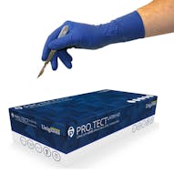 Unigloves Pro.Tect Long Cuff Blue Latex HD Gloves