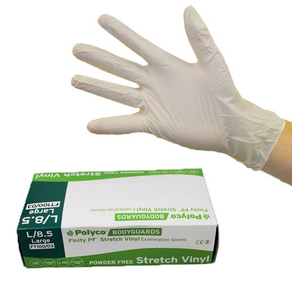 stretch disposable vinyl glove