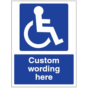 Custom Disabled Parking Sign