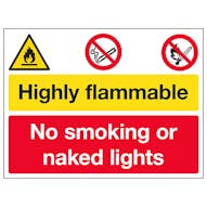 Highly Flammable / No Smoking / Naked Lights