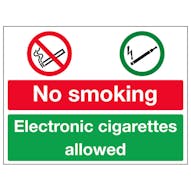 No Smoking / Electronic Cigarettes Allowed