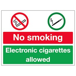 No Smoking / Electronic Cigarettes Allowed