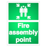 Reflective Fire Assembly Point Signs