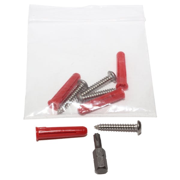 Tamperproof Screw Kit with Torx Driver.