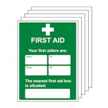 5-Pack Your First Aiders Are - Your Nearest First Aid Box