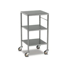 Stainless Steel Trolleys - Fixed, Sides Down Shelves