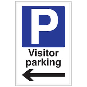 Visitor Parking Arrow Left - Portrait
