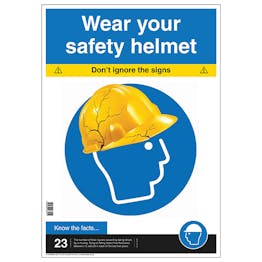 Wear Your Safety Helmet Poster | Safety Posters | First Aid Posters ...