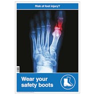 Risk Of Foot Injury Poster