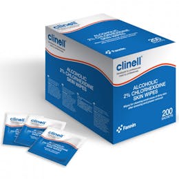 Clinell Alcoholic 2% Chlorhexidine Skin Wipes