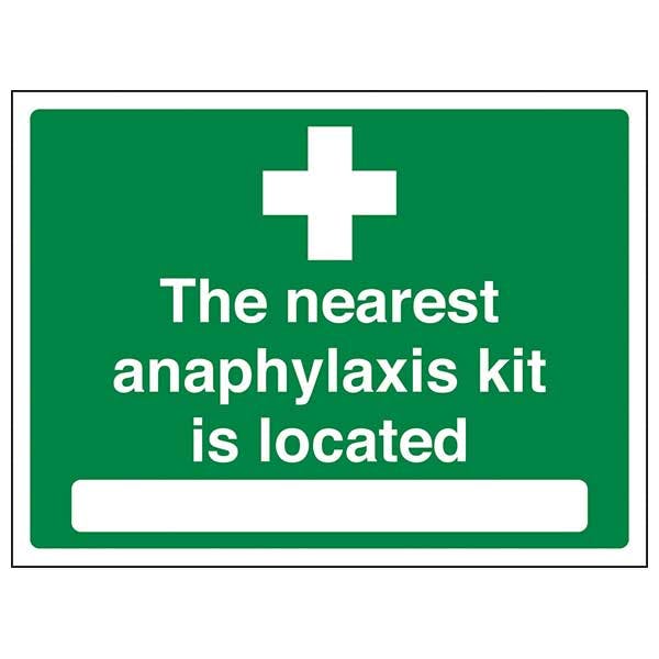 The nearest Anaphylaxis kit is located Safety Signs 4 Less