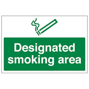 Designated Smoking Area - Window Sticker