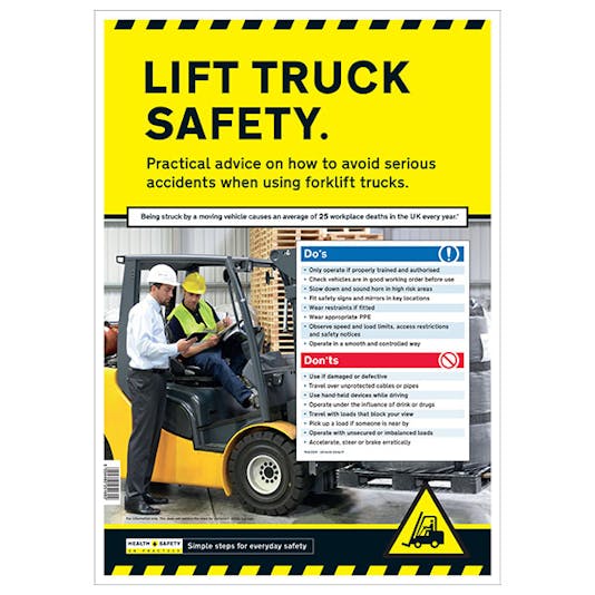 Lift Truck Safety Poster | Safety Posters | Notices & Wallcharts