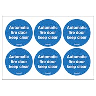 Automatic Fire Door Keep Clear Symbols