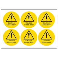 Caution Glass Door Symbols