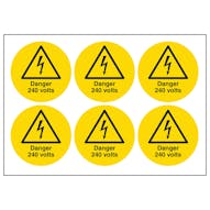 Danger 240 Volts Symbols