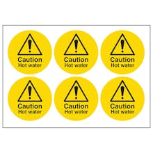 Caution Hot Water Symbols