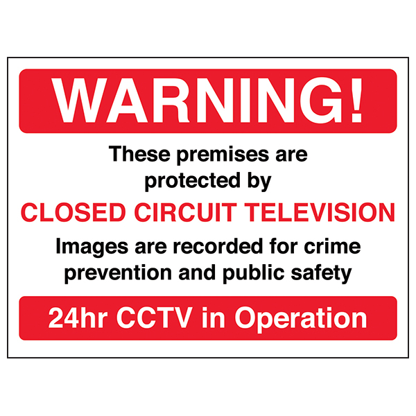 MISC4R All Sizes CCTV These Premises are Protected Window Sticker 