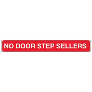 No Door Step Sellers, Letter Box Sticker