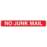 No Junk Mail, Letter Box Sticker