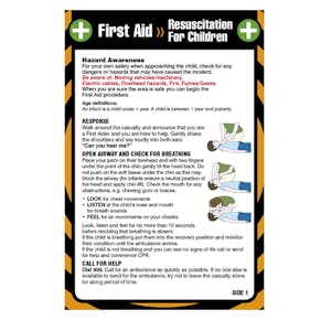 First Aid Pocket Guide - For Child Resuscitation