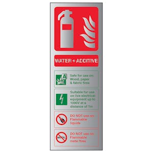 Water + Additive Fire Extinguisher - Aluminium Effect