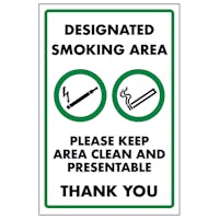 Designated Smoking area Please Keep Area Clean and Present...